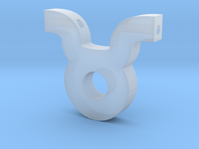 Taurus Symbol Pendant in Clear Ultra Fine Detail Plastic