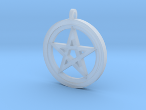 Rider-Waite Pentacle Pendant in Clear Ultra Fine Detail Plastic