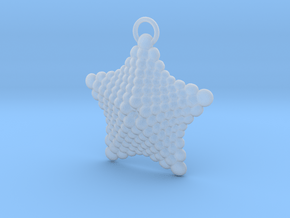 Sphere Starfish Pendant in Clear Ultra Fine Detail Plastic