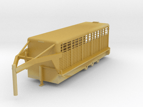 1/64 scale Gooseneck Brand Cattle trailer in Tan Fine Detail Plastic