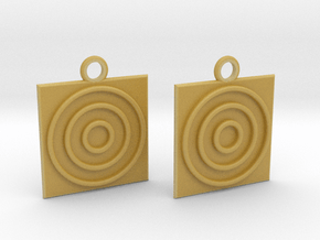 square circle earrings in Tan Fine Detail Plastic