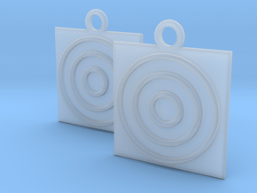 square circle earrings in Clear Ultra Fine Detail Plastic