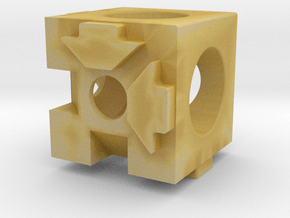 MakerBeam (10x10mm) 3 Corner Cube in Tan Fine Detail Plastic