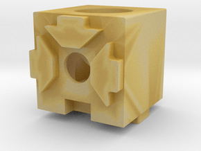 MakerBeam (10x10mm) 2 Corner Cube in Tan Fine Detail Plastic