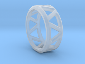 Geometric ring V1 in Clear Ultra Fine Detail Plastic