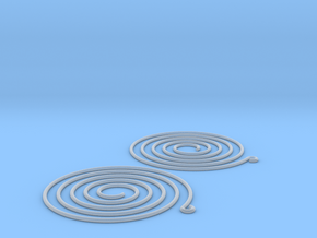 Earrings Spiral 001 in Clear Ultra Fine Detail Plastic