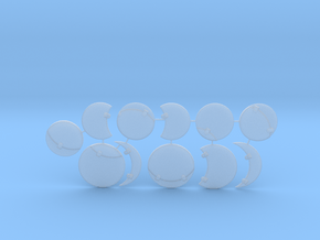 Miniature Base toppers  in Clear Ultra Fine Detail Plastic
