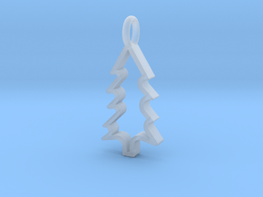 Christmas Tree - Pendant in Tan Fine Detail Plastic