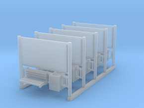 AFA JCDecaux Railboards 5 pcs in Clear Ultra Fine Detail Plastic