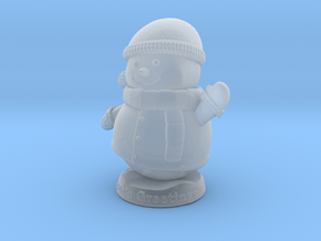 Snowman_Greets in Clear Ultra Fine Detail Plastic