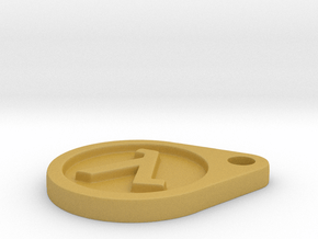 Half Life Logo Keychain in Tan Fine Detail Plastic