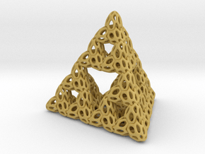 Serpinksy tetraedron 2 in Tan Fine Detail Plastic