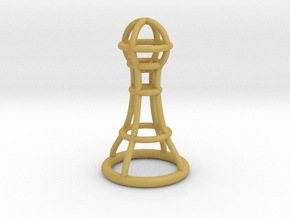 Hollow Chess Set - Pawn in Tan Fine Detail Plastic