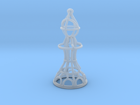 Hollow Chess Set - Bishop in Clear Ultra Fine Detail Plastic