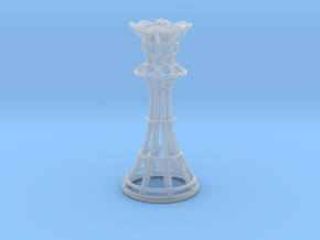 Hollow Chess Set - Queen in Clear Ultra Fine Detail Plastic