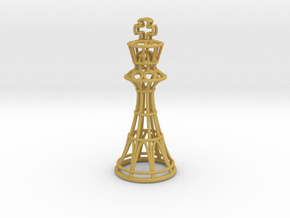 Hollow Chess Set - King in Tan Fine Detail Plastic