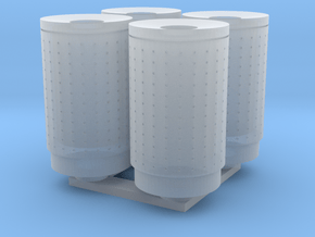 DSB 80L Affaldsbeholder (4stk) 1:87 in Clear Ultra Fine Detail Plastic