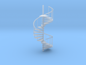 Cast Iron Spiral Staircase in Clear Ultra Fine Detail Plastic