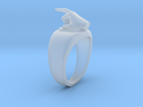 Middle Finger Ring - Size 9 in Clear Ultra Fine Detail Plastic