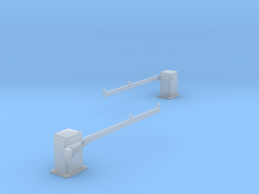 SPX UK level crossing barriers (AHB) 00,H0 in Clear Ultra Fine Detail Plastic