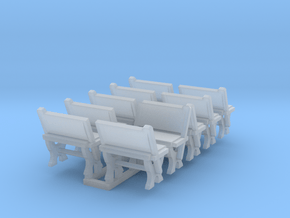 LNWR seating A, OO in Clear Ultra Fine Detail Plastic