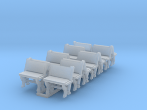 LNWR seating B, OO in Clear Ultra Fine Detail Plastic