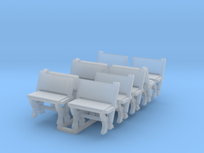LNWR seating C, OO in Clear Ultra Fine Detail Plastic