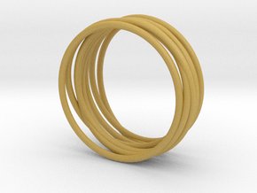 Complex Ring in Tan Fine Detail Plastic