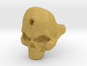 Skull_Ring-Bullet-8 in Tan Fine Detail Plastic