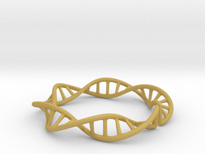 DNA Double Helix in Tan Fine Detail Plastic