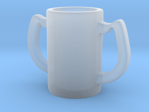 Two handles mug in Clear Ultra Fine Detail Plastic