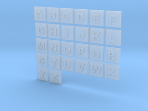 latin alphabet letters puzzle pieces in Clear Ultra Fine Detail Plastic