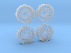 1:25 Artillery Wheel Set Deep Offset in Clear Ultra Fine Detail Plastic