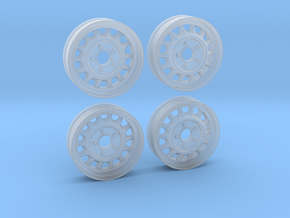 1:25 Artillery Wheel Set Staggered Set in Clear Ultra Fine Detail Plastic