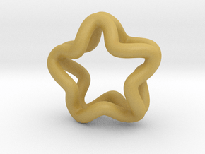 Double star ring in Tan Fine Detail Plastic