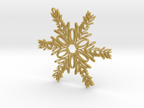 Olivia snowflake ornament in Tan Fine Detail Plastic