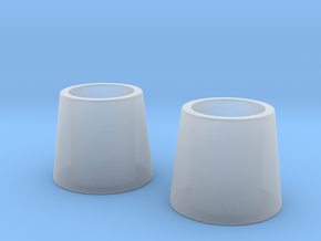 Cosplay Hair Cone (PAIR) in Clear Ultra Fine Detail Plastic