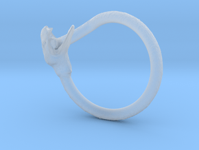 Snake Ring in Clear Ultra Fine Detail Plastic
