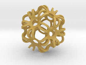 Outward Deformed Symmetrical Sphere in Tan Fine Detail Plastic