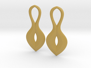 Loginv Earrings in Tan Fine Detail Plastic