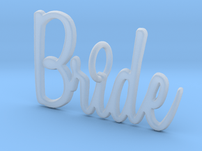 Bride Pendant in Clear Ultra Fine Detail Plastic