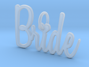 Bride Heart Pendant in Clear Ultra Fine Detail Plastic