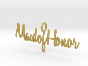 Maid of Honor Necklace Pendant in Tan Fine Detail Plastic