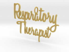 Respiratory Therapist Pendant in Tan Fine Detail Plastic