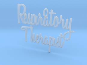 Respiratory Therapist Pendant in Clear Ultra Fine Detail Plastic