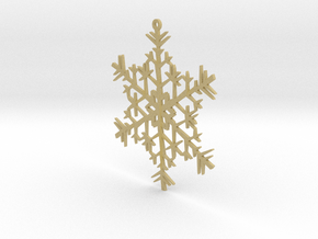 Snowflake Ornament in Tan Fine Detail Plastic