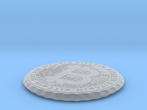 Bitcoin Coin / Coaster ( double sided ) in Clear Ultra Fine Detail Plastic