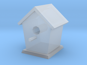 Bird house in Clear Ultra Fine Detail Plastic