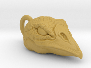 Bird Head Pendant in Tan Fine Detail Plastic