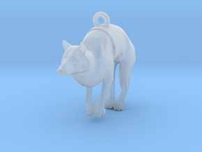 Pendant "Dog" in Clear Ultra Fine Detail Plastic